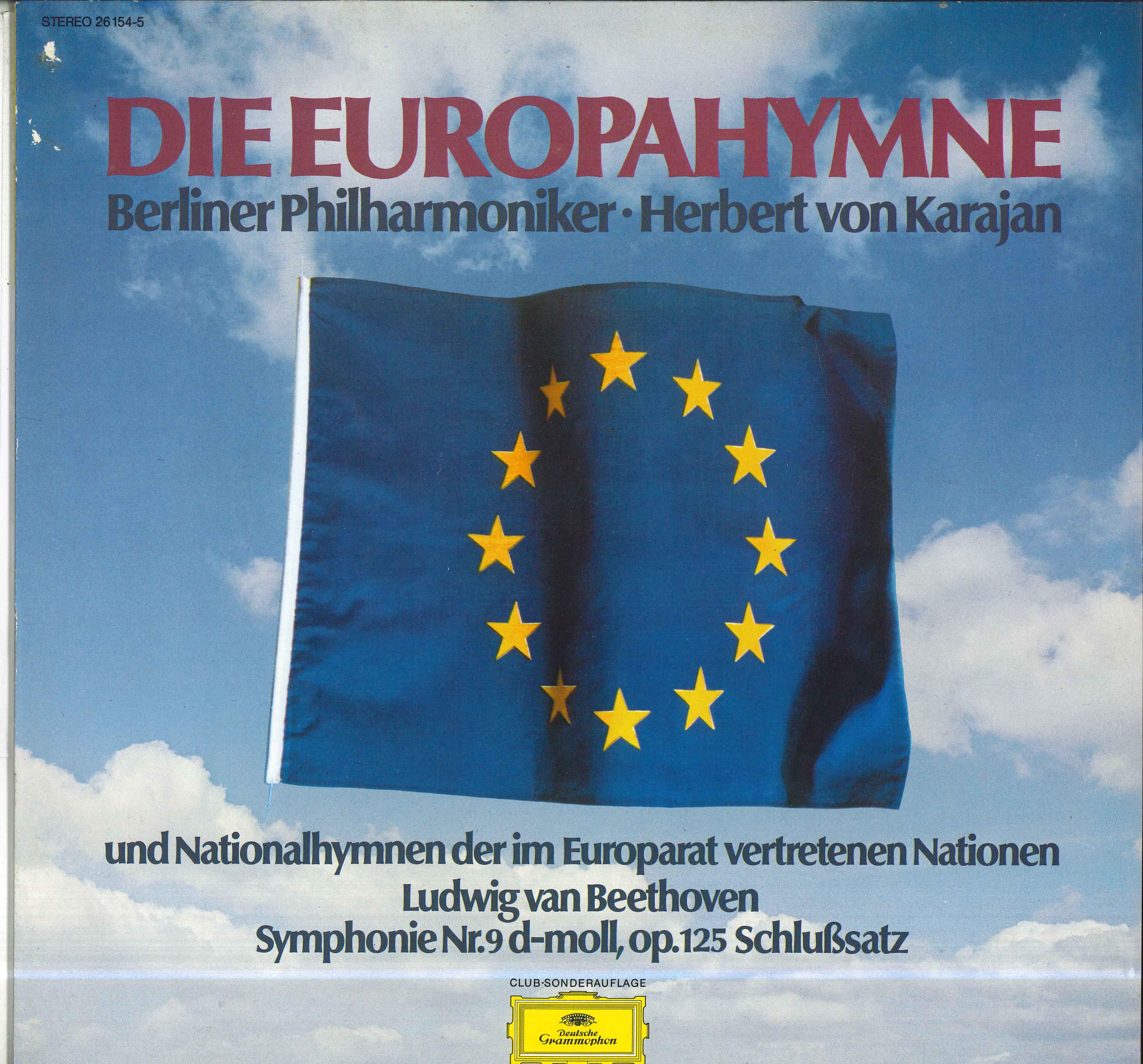 

LP Record HERBERT VON KARAJAN BERLINER PHILH Die Europahymne Beethoven Symphon 261545 DEUTSCHE GRAMMO Germany Classical Used