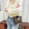 Casual embroidery printing pumping belt lock chain shoulder women's bag new trend versatile bucket bag
