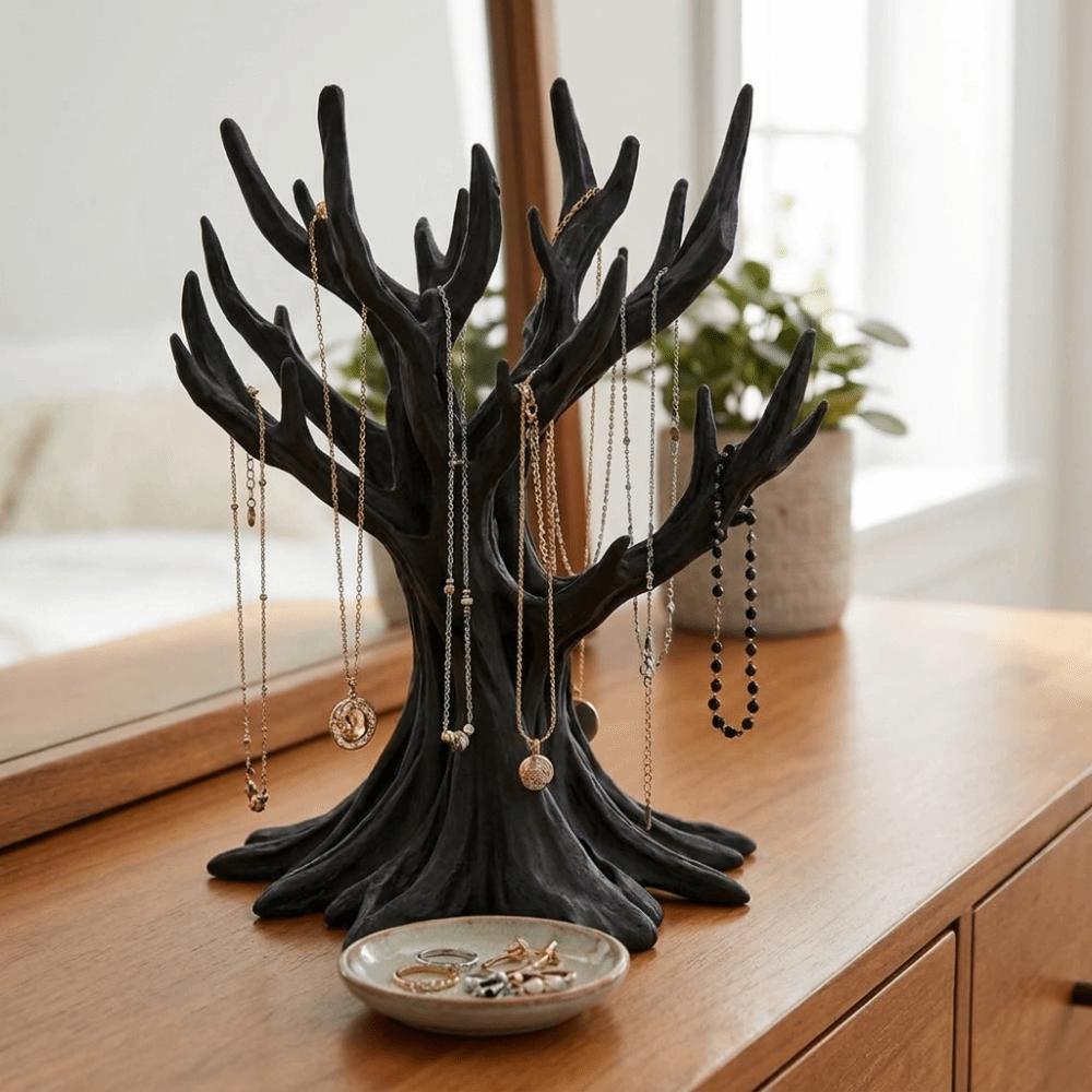 Retro Tree Shaped Jewelry Display Stand Plastic Jewelry Storage Rack Boutique Display