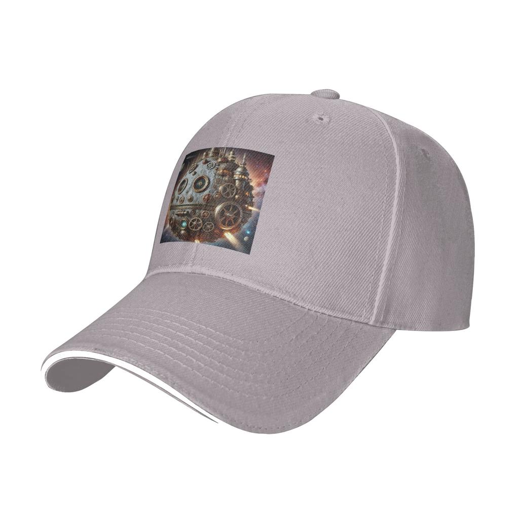 Steampunk moon in space Cap Casual Baseball Caps Adjustable Hat Hip Hop Summer Unisex Baseball Hats Customizable
