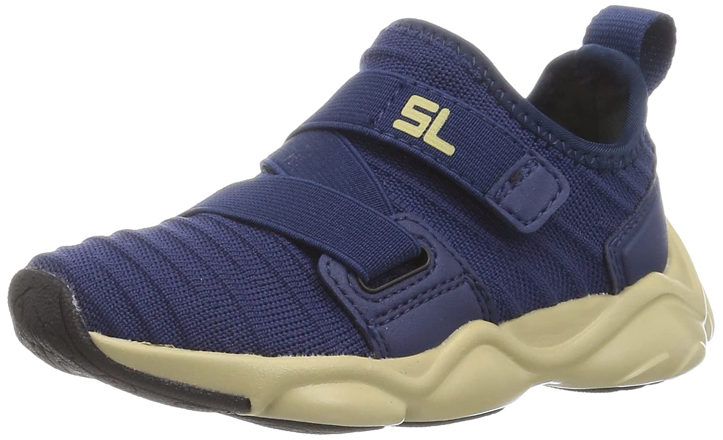 

Shunsoku Athletic DSL cm Sneakers, Shoes, Lightweight, SL, 16-25cm, 2E, Kids, Boys, Girls, 0220, Navy/Beige, 16.0