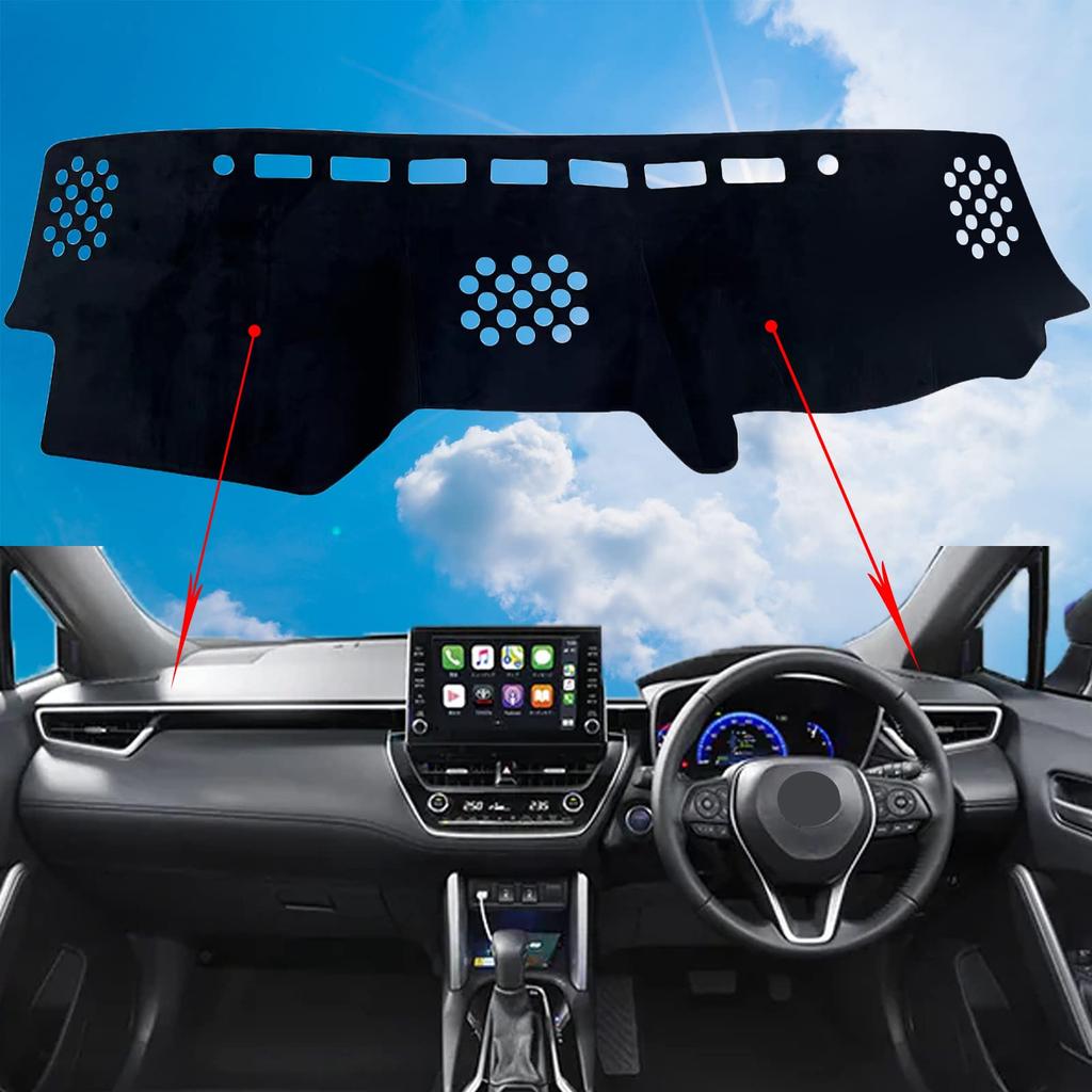 Compatible with Toyota Land Cruiser Prado 150 Series Dashboard Car Dashboard Sun Dashboard Protective Flannel Heat Waterproof Mat, Cover,