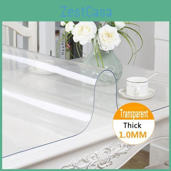 Waterproof Transparent Tablecloth Protector Table 08mm Thick Plastic Table Cover Protects From Scratches Spills For Dining Table Kitchen Dresser