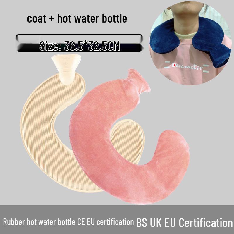 Explosion-Proof Hot Water Bottle: Rubber Design for Stomach and Feet, Long-Lasting Warmth