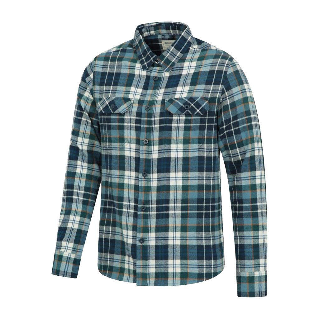 Mountain Warehouse Mens Trace Flannel Shirt (Pack of 2)