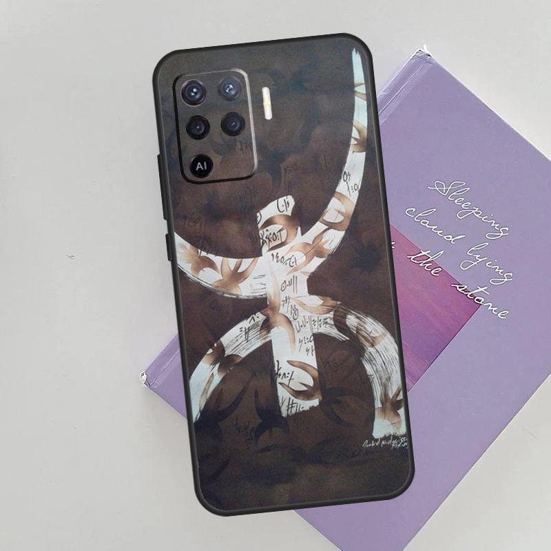 Amazigh Berber Symbol Cover For Oppo A78 A98 A74 A54 A94 A15 A16 A17 A52 A72 A76 A96 A53 A57S A58 A5 A9 Phone Case