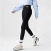 Winter Leggings High-Waisted Slim Cut Warm Lambswool Fabric Lining Bottom Pants Cold Weather Resistance Women Pants