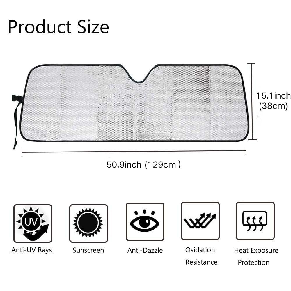 Big Ant Windschutzscheiben-Sonnenschutz für Jeep Wrangler TJ JK JL Gladiator JT Türblock UV-Sonnenschutz-Protektor Auto-Sonnenschutz Hält Ihr Auto Kühl Autofenster