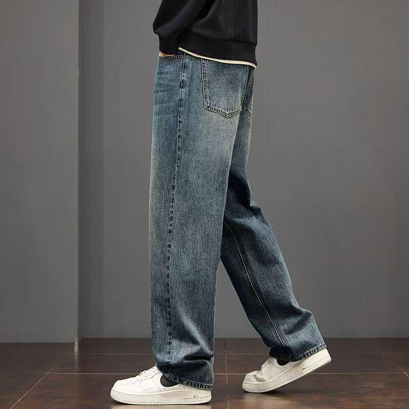 Pánské retro džíny s rovnými nohavicemi - Podzimní ležérní a business styl