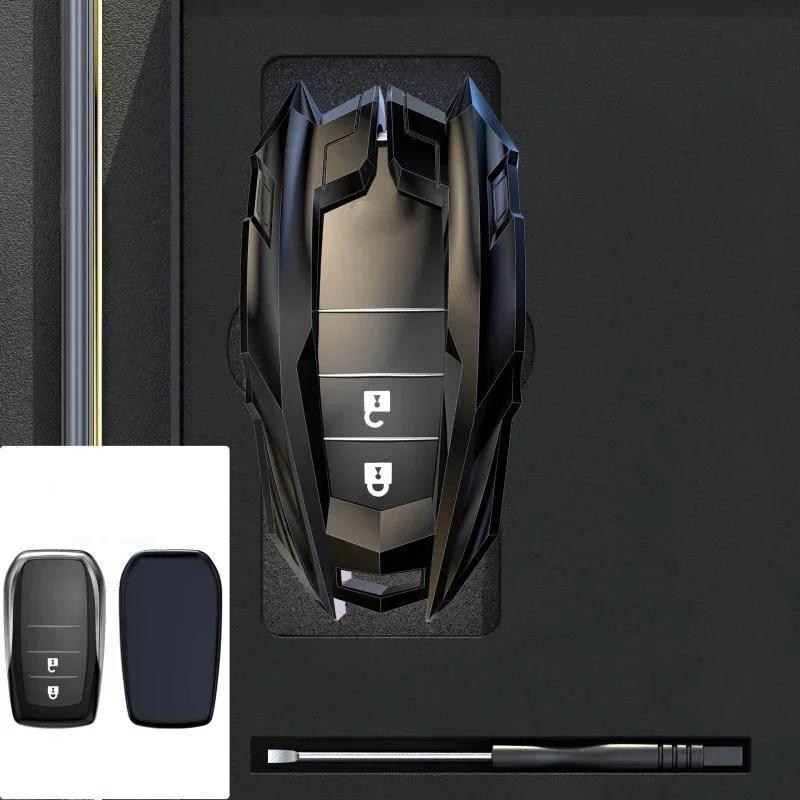 WSR4 Car Key Case Cover for Toyota RAV4 HARRIER Hilux Fortuner Land Cruiser Crown Highland Prado Yaris Cross Aygo X 2022