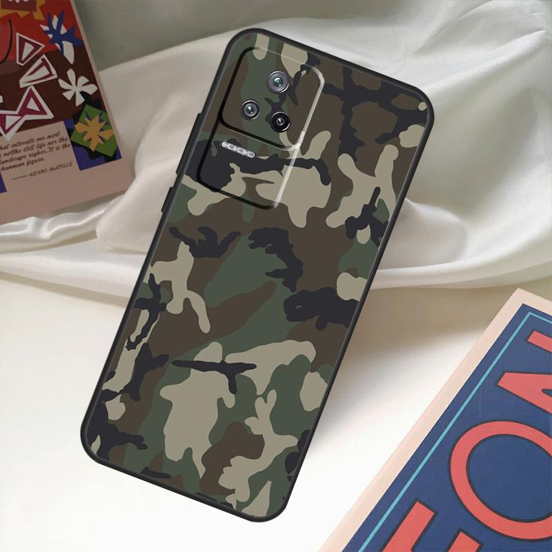 Military Army Camouflage Funda For POCO M6 Pro X3 X4 X5 X6 M5s F3 F5 Xiaomi 13T Pro 12T 11T 12 13 Lite 14 Ultra Case