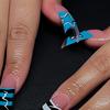 24 Pièces/Ensemble Faux Ongles Points Rayures Imprimé Couverture Complète Moyenne Faux Ongles Dégradés Changement de Style Rapide Faux Ongles avec Ajustement Parfait Port de Salon de Manucure