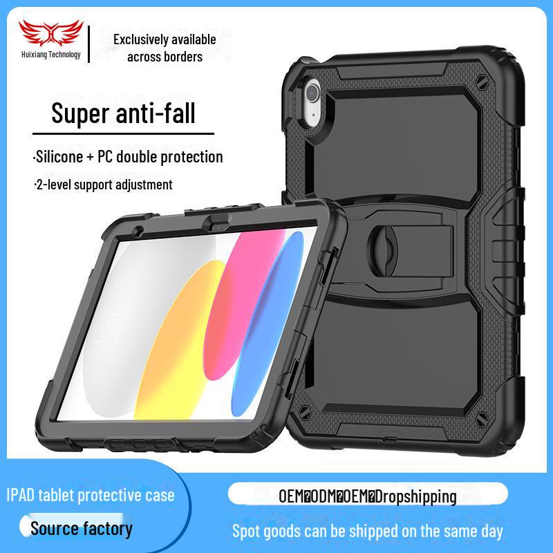

Защитный чехол для iPad 10-го поколения 10,2 дюйма с гнездом для стилуса для 2024 Pro 11/13 дюймов — защита от падений, крепление Air6 Mini 4/5 (2015/2019)