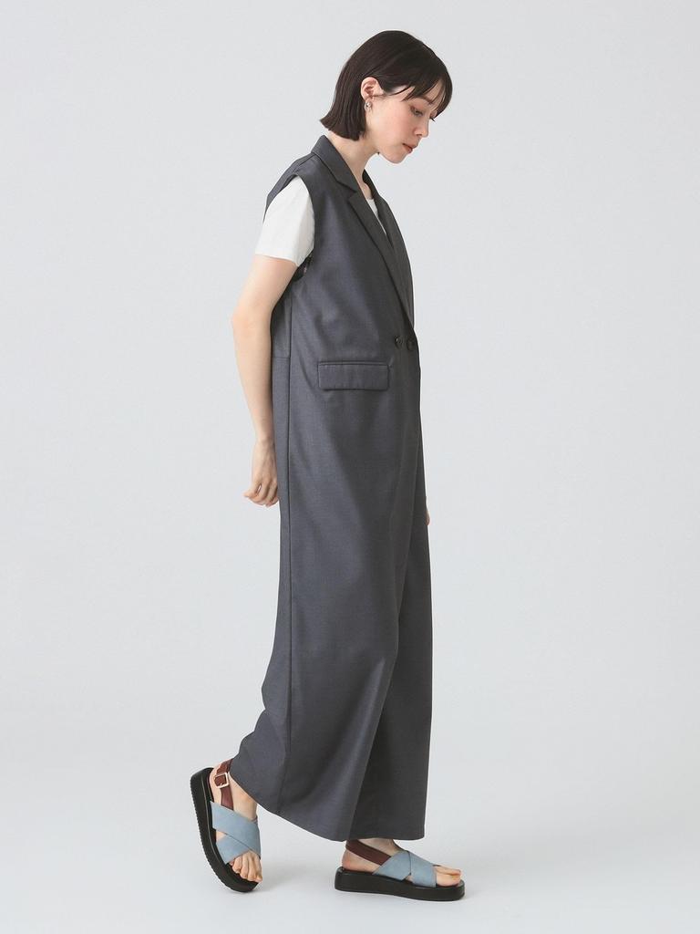 Ray Beams Women's Tailored Collar Jumpsuit/All-in-One Suit, Gray 0