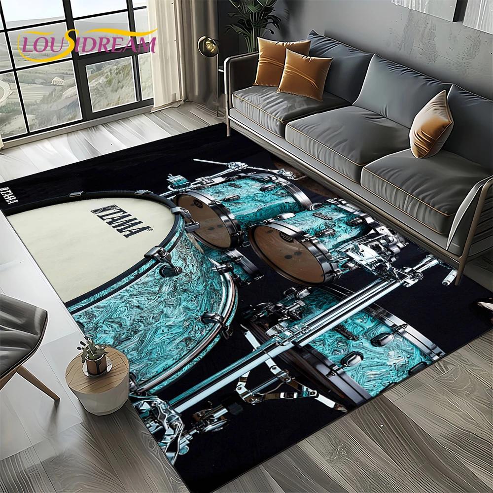 

Music Instruments TAMA Drum Kit Drum Set Carpet Rug for Living Room Bedroom Home Sofa Decoration,Kid Area Rug Non-slip Floor Mat 40x60cm( 15x23in )