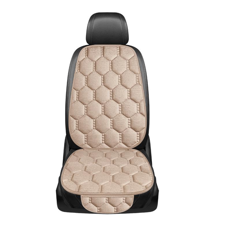 Car Seat Cushion Winter Short Plush Three Piece Set Without Backrest Anti Slip Winter Rear Universal Car Seat Cushion Warm