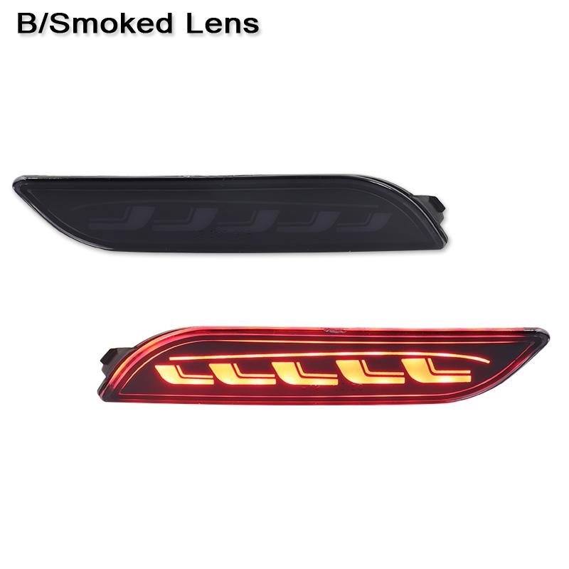 2PCS For Toyota Camry SE XSE 2018-2025 LED Rear Fog Lamp Car LED Bumper Light Brake Light Turn Signal Indicator Reflector