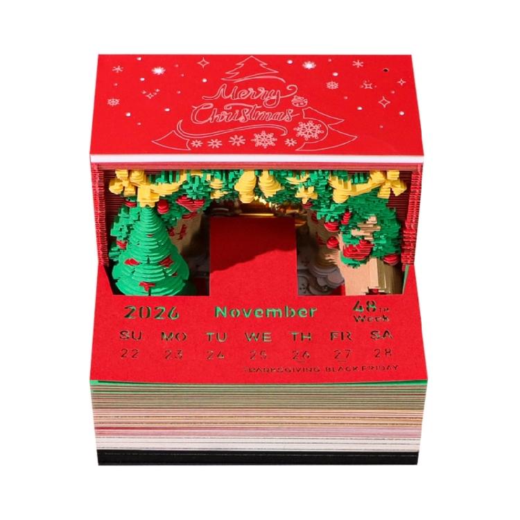 

Multifunctional 3D Desktop Calendar Paper Construction With LED Lighting For Seasonal 1