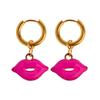 Starfish Charms Ear Buckle Lip Hoop Earrings Simple Enamel Fish Earrings  Party