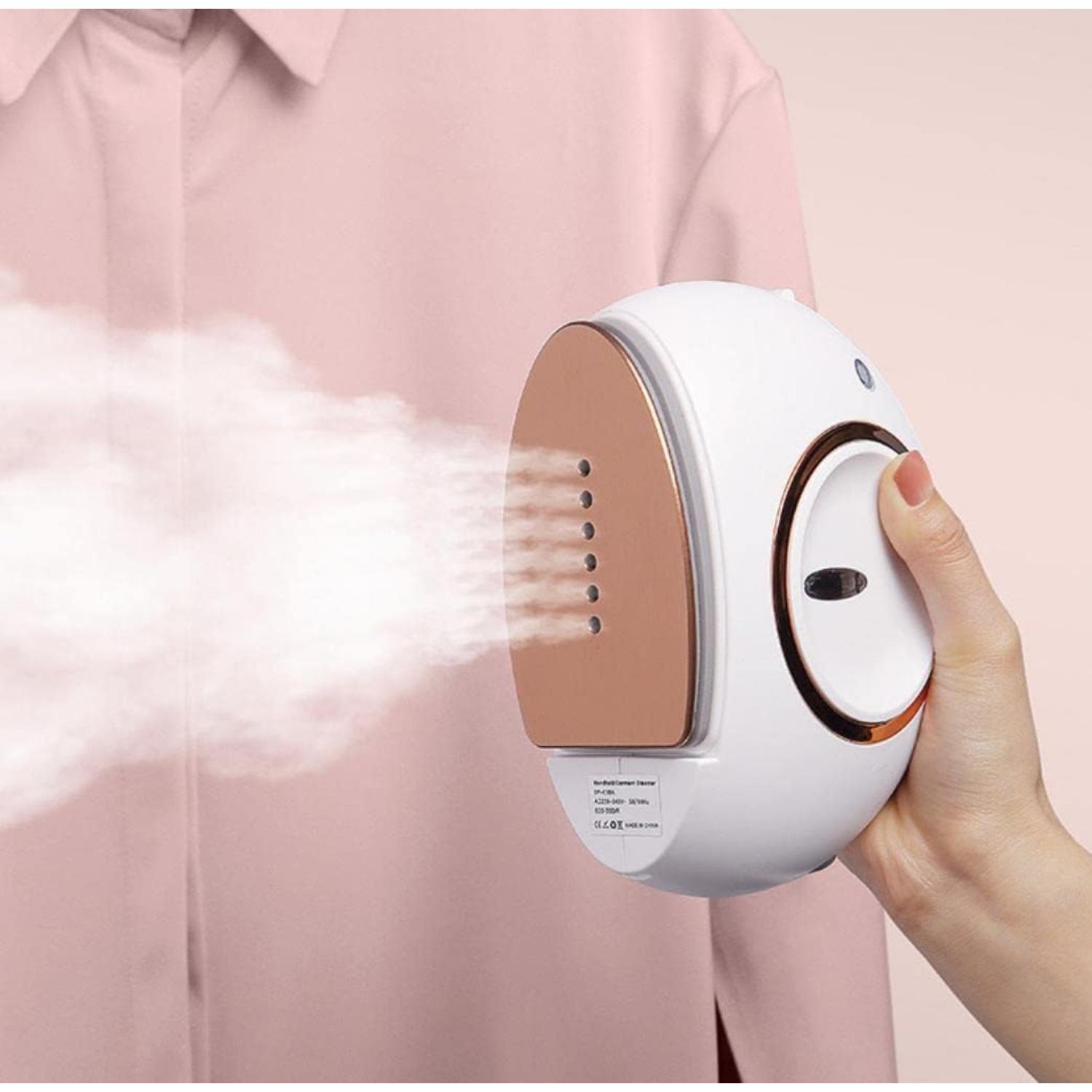 

Handheld Steam Iron for Clothes Portable Dry Wet Dual Use Garment Steamer 1000W Ironing Machine for Household Travel Use білий