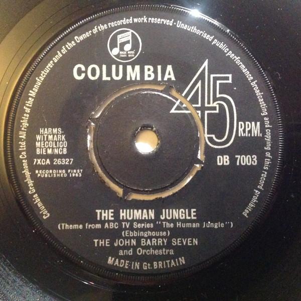 

7inch Record JOHN BARRY SEVEN & ORCHESTRA - The Human Jungle DB7003 Columbia 1963 UK Pop Used