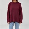 Women's Casual Oversized Pullover Sweater - Loose Fit Knit Top for Everyday Wear