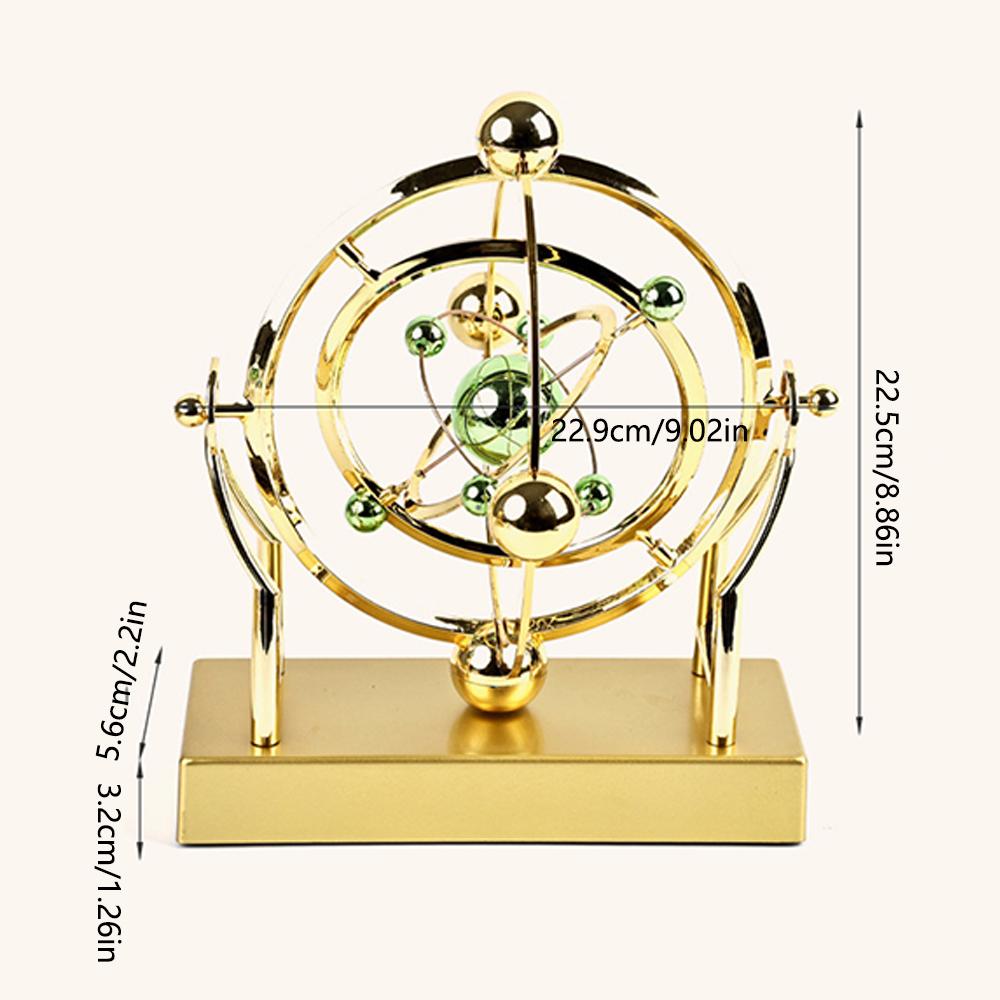 Cosmic Celestial Body Perpetual Motion Sculpture Rotating Newton Ornaments Desk Home Office Decor Toy Gift Pendulum In Motion