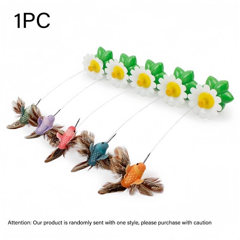 

1Pcs Electric Butterfly Cat Toy Shake Rotating Flying Automatic Humming Bird Intelligence Training Funny Pet Toys Random Color