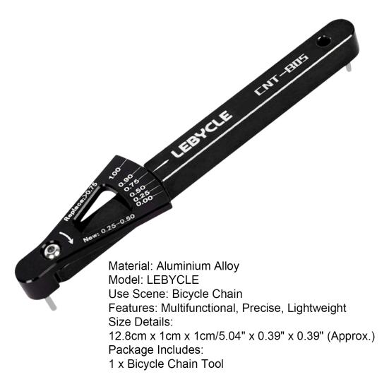 Bicycle Chain Wear Indicator Multifunctional Precise Lightweight Mountain Road Bike Chain Wear Gauge