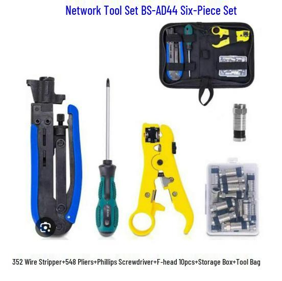 Network Toolkit: Crimper, Cutter, Tester, Crystal Head, Sheath für Household Network Cable Installation
