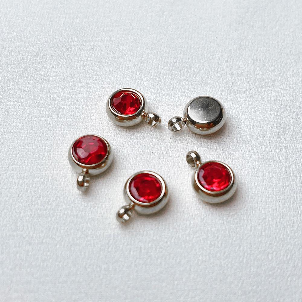 

20pcs 6mm Stainless Steel Rhinestone Bead Gold Color Crystal Pendants for DIY Earrings Necklace Bracelet Jewelry Making Charms