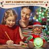 10 inches (about 25.4 cm) Christmas Elk Stuffed Animal Plush Toy with Musical Snow Globe and LED Lights Christmas Ornament Musical Doll Holiday Gift