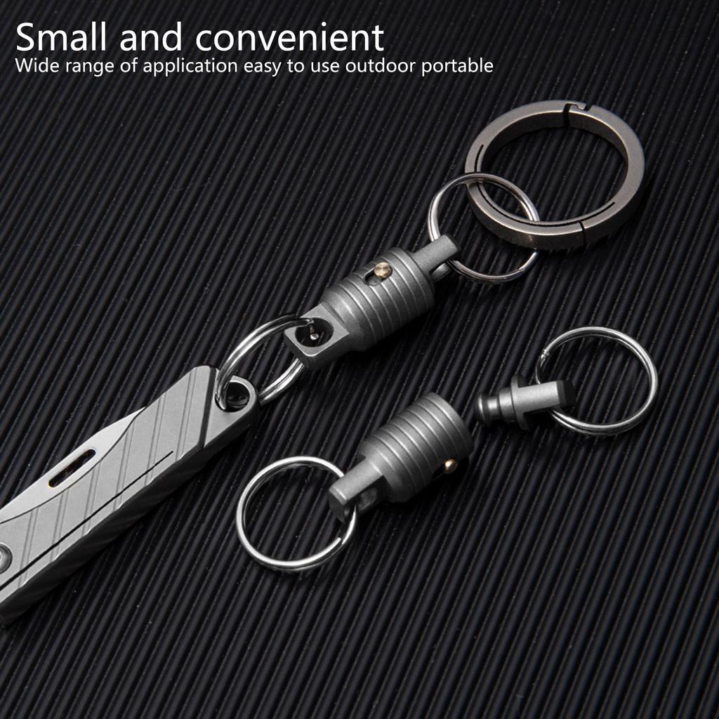 Durable Titaniums Alloy Keychain Accessory With 360 Degree Rotation And Secure Locking Mechanism For Keys