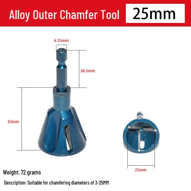 

Tungsten Steel Alloy Deburring Chamfering Tool CN plug (adapter included)