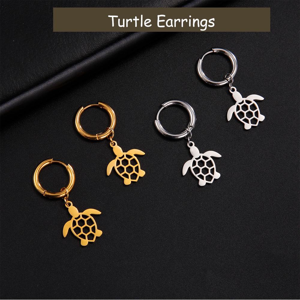 Cazador Turtle Earrings for Women Stainless Steel Jewelry Animal Drop Earrings Birthday Gift 2026 Trending Wholesale New