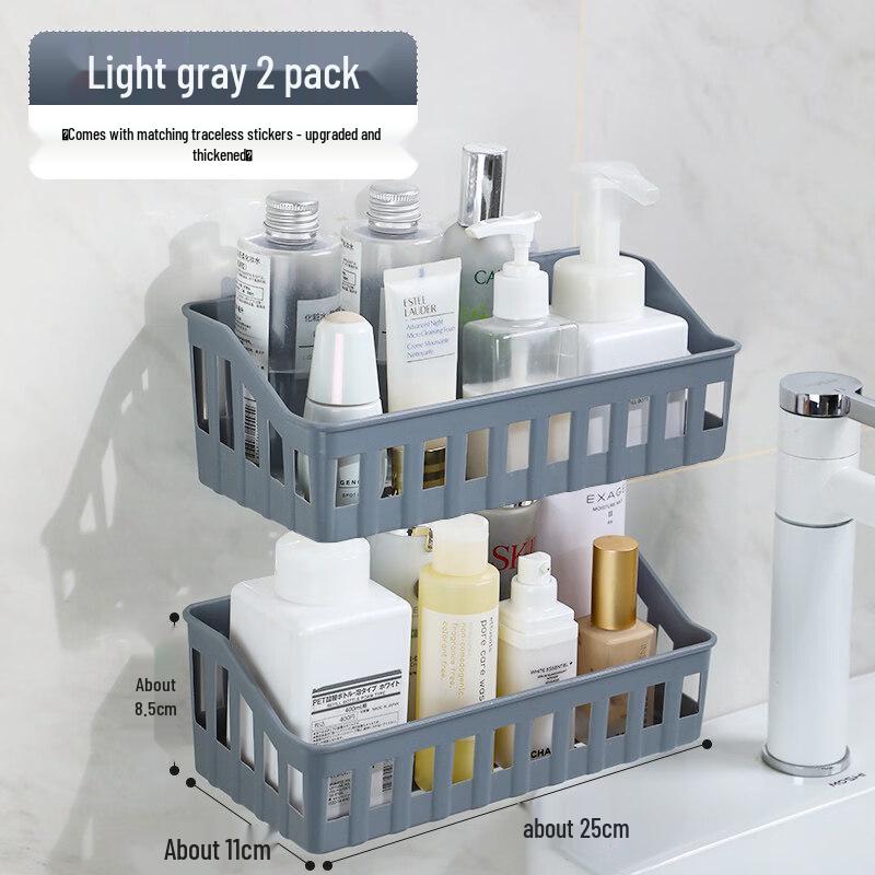 LIEI Suction Cup Wall-Mounted Bathroom Shelf