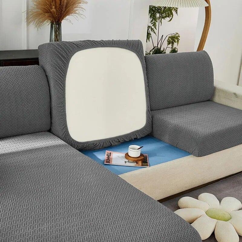 Thick Jacquard Sofa Seat Cushion Cover Funiture Protector Stretch Couch Covers for Sofas Anti-dust Removable Slipcover Pets Kids