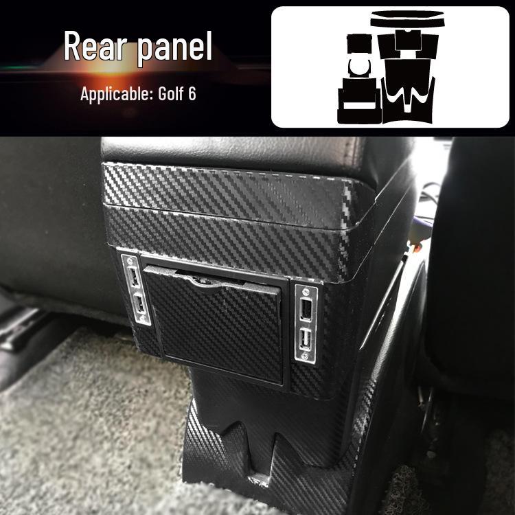 Golf 6 Mittelkonsole Anti-Kick Kohlefaser Aufkleber - Kratzschutz