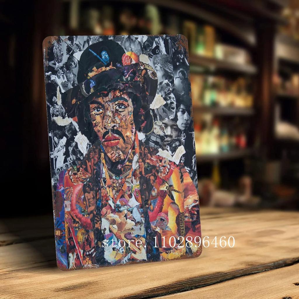 Jimi hendrix Metallschilder & Schilder Wanddeko Vintage Blechschilder Captain Metallposter Deko für Bar Pub Club Wanddekoration
