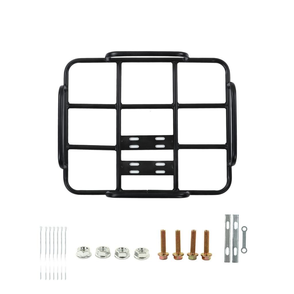 Universal Heavy-Duty Seamless Steel Tube Motorcycle Electric Rear Rack Extension Food Box Carrier (Type 1 52/42 ID)