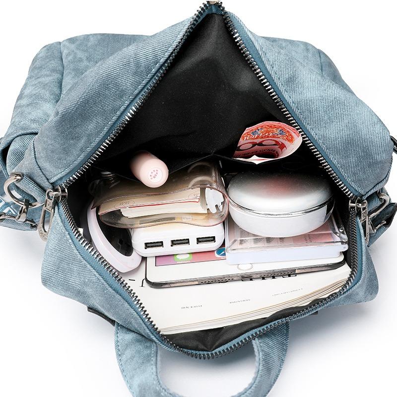 New Tassel Backpack Women's Large-capacity Commuting Retro Simple Multi-functional Casual Dual-purpose Shoulder Bag