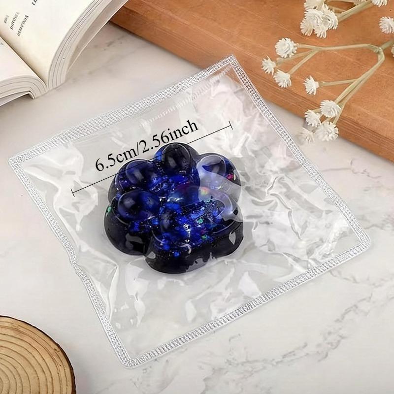 Zwart Blauw Glitter Kattenpoot Squishy Zacht TPR Knijpspeelgoed Stressverlichting Fidget Speelgoed Transparante Dierlijke Poot Sensorisch Cadeau