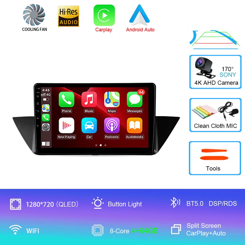 Car Radio Android14 Carplay For BMW X1 E84 2009 2010 2011 2012 Navigation GPS Multimedia Player WiFi+4G Stereo Auto DSP Video BT