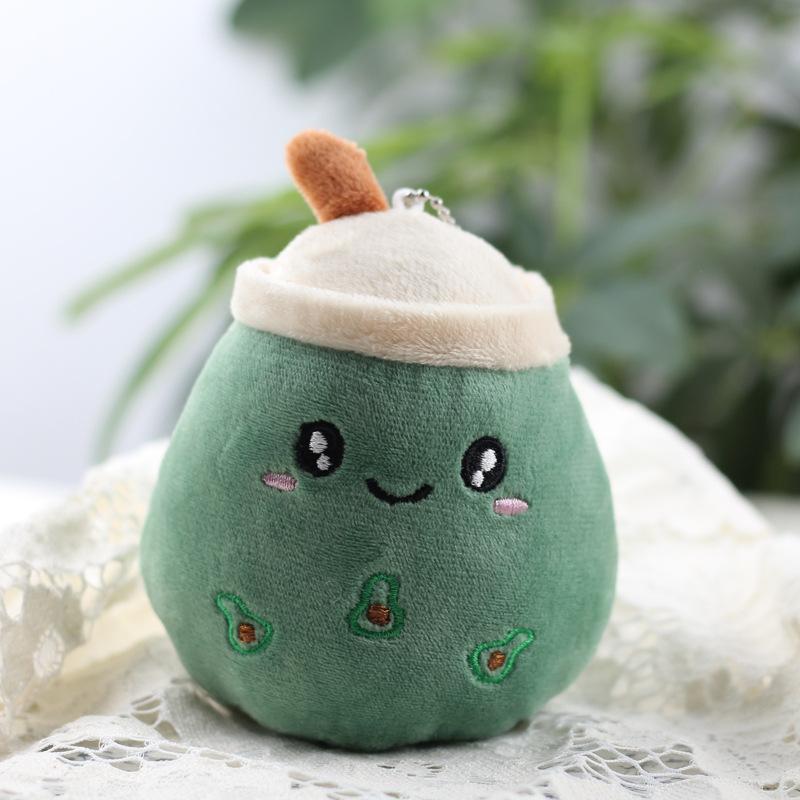 

Миниатюрный плюшевый брелок в виде чашки молочного чая с яблоком, мягкий, наполненный губкой, милый подарок, игрушка зелёный