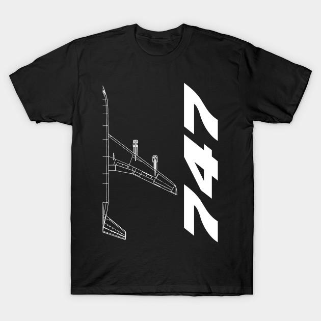 

Men Black Print T-shirt B747 Airplane Pilot Fans Gifts No-Cut Transfer Paper Print Cotton Tshirt 2XL