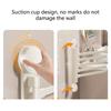 Practical Suction Mounted Towel Rack with Double Rotating Rack Portable for Renters and Wall Friendly Homes Hanging
