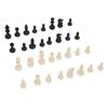 Chess Pieces Only PS Plastic Replacement   Chessmen Figurine Pieces 49mm Height King for Party Relaxing(Black White )