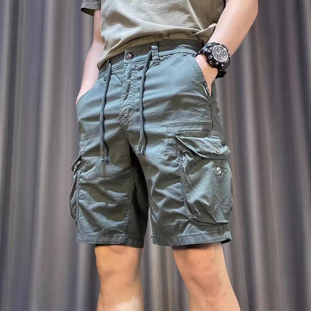 

Американские рабочие шорты мужские летние тонкие дизайнерские свободные повседневные спортивные брюки для мальчиков Five 4XL зелёный