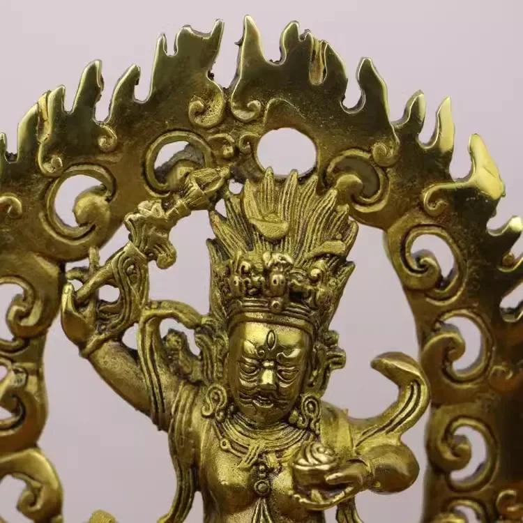 Feng Shui Miedziana Przyciągająca Bogactwo Pomyślna Statua Niebiańskiej Matki Buddy Ozdoba do Domu Salonu