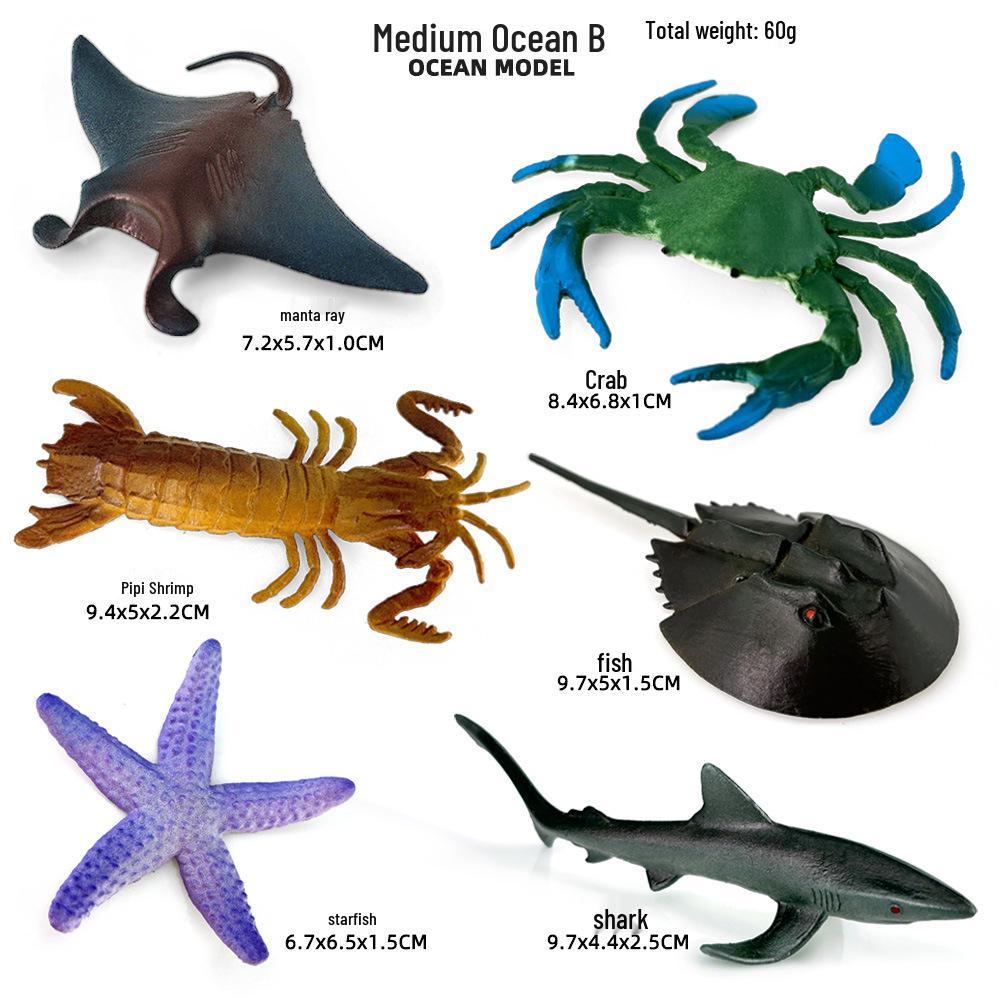 "1-9 inch Plastic Animal & Dinosaur Model Toy Set"